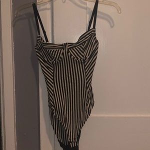 Striped bodysuit